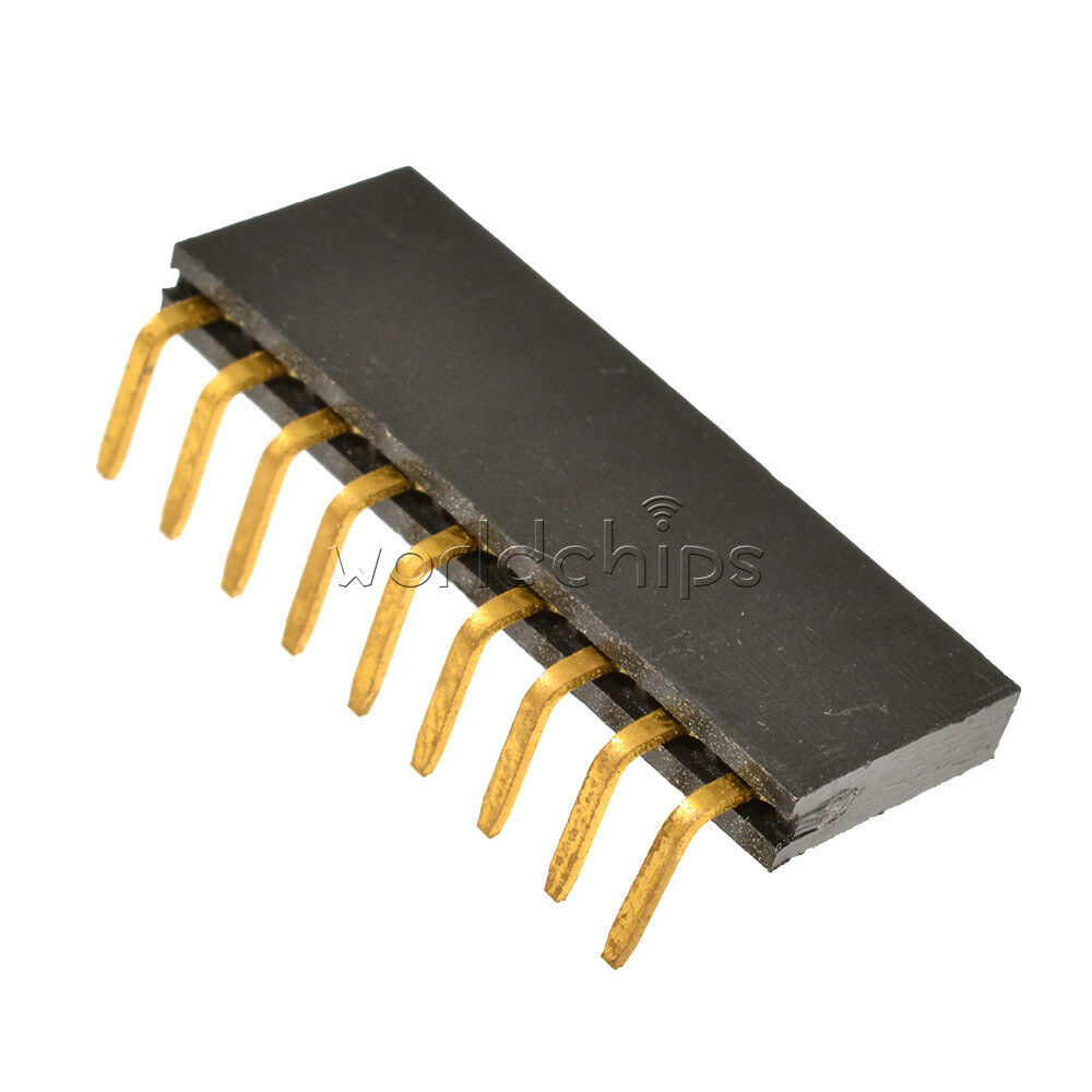 20PCS 1x 9Pin Header 2.54mm Pitch Right Angle Female Single Row Socket Connector