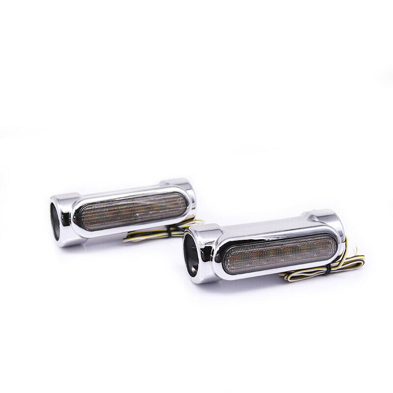 1.25'' Highway Protection Crash Bar Chrome Driving Turn Signal Light Cafe Racer