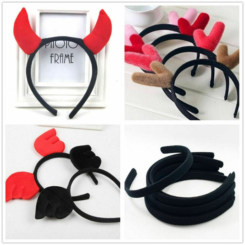 10x Fabric Hair Band Hoop Headband for DIY Baby Girls Hair Accessories Black
