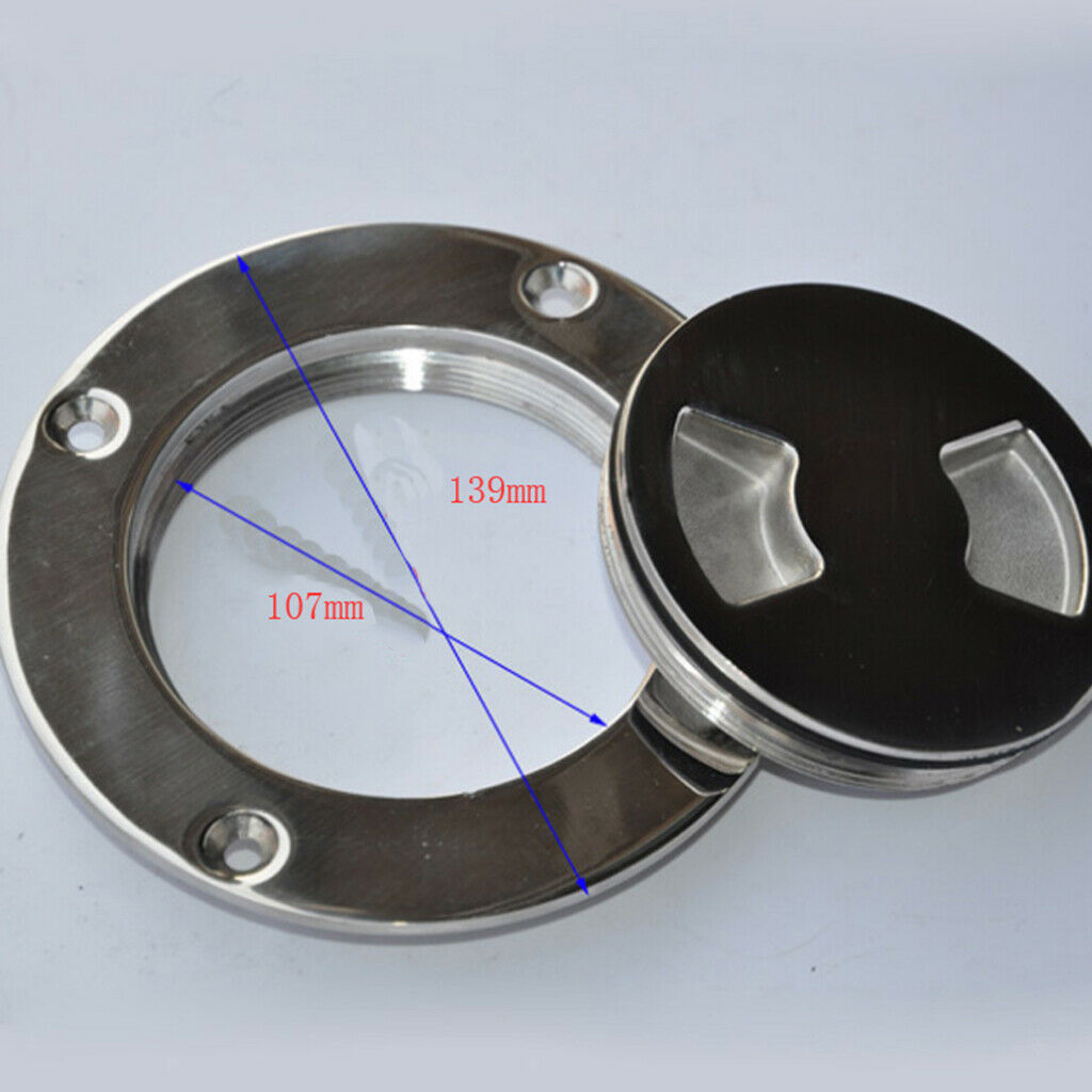 Heavy Duty Boat Deck Plate 4" Marine Yacht 304 Stainless Steel Deck Plate