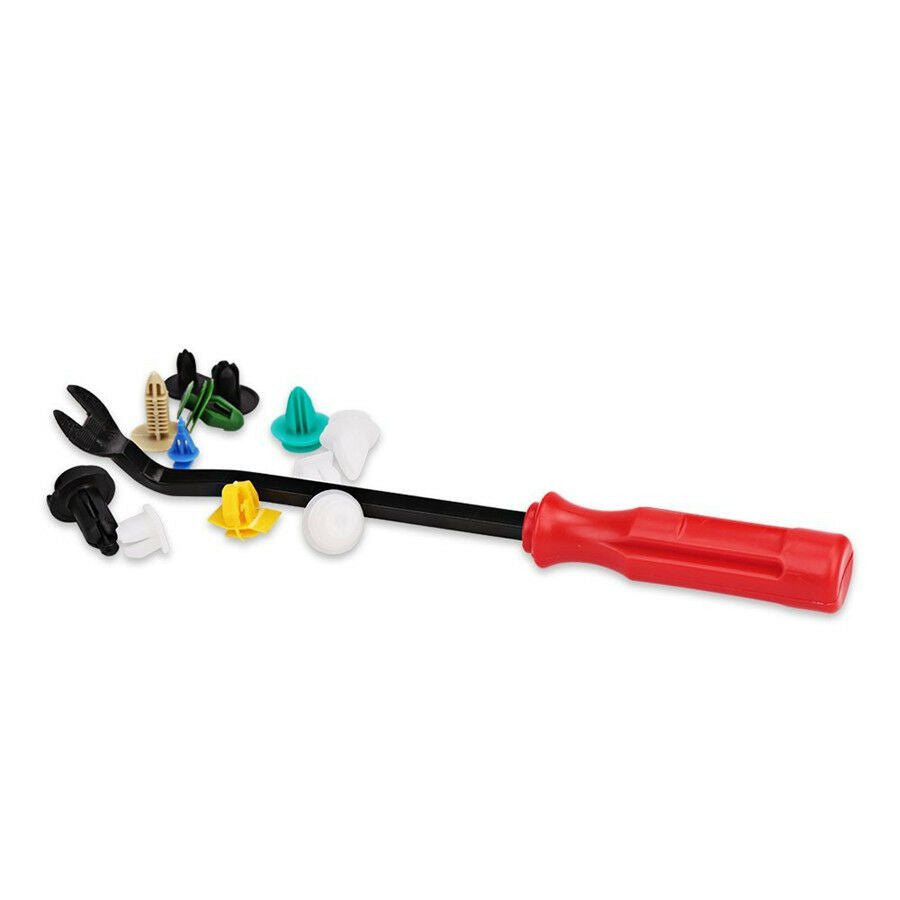 500Pcs Car Door Bumper Rivet Retainer Push Engine Cover Fastener Clips +Pry Tool
