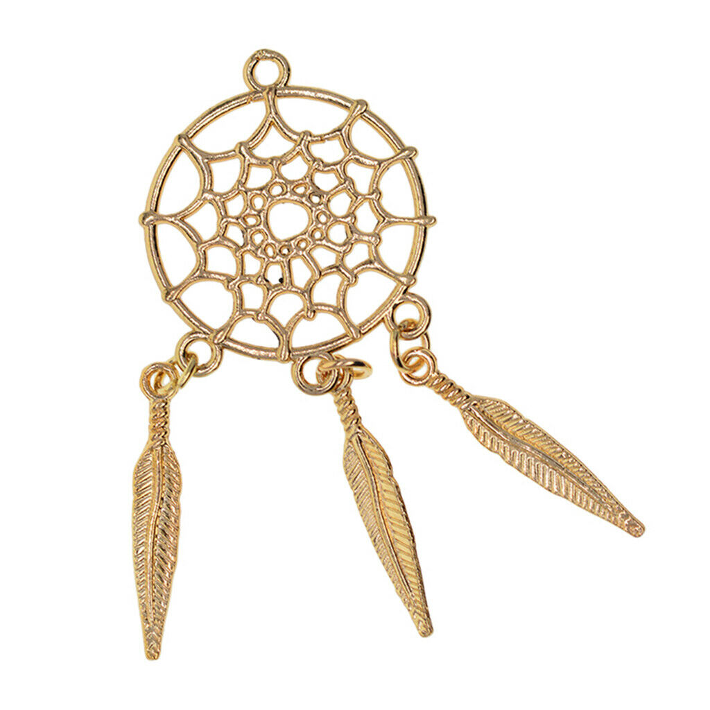10 Pieces Feather Tassel Charms Pendants Jewelry Making Accessories for DIY