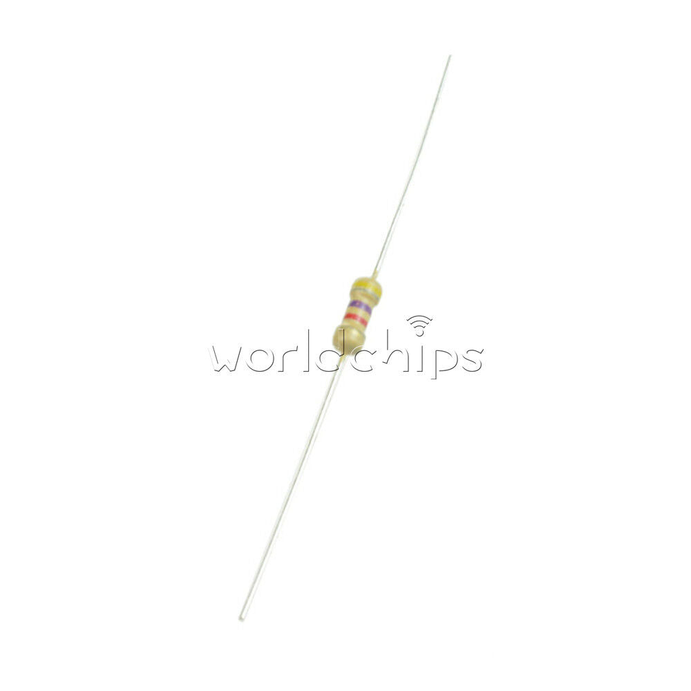 100PCS 4K7 Ohms 4.7K 1/4W 0.25W 5% Carbon Film Resistors  Resistance