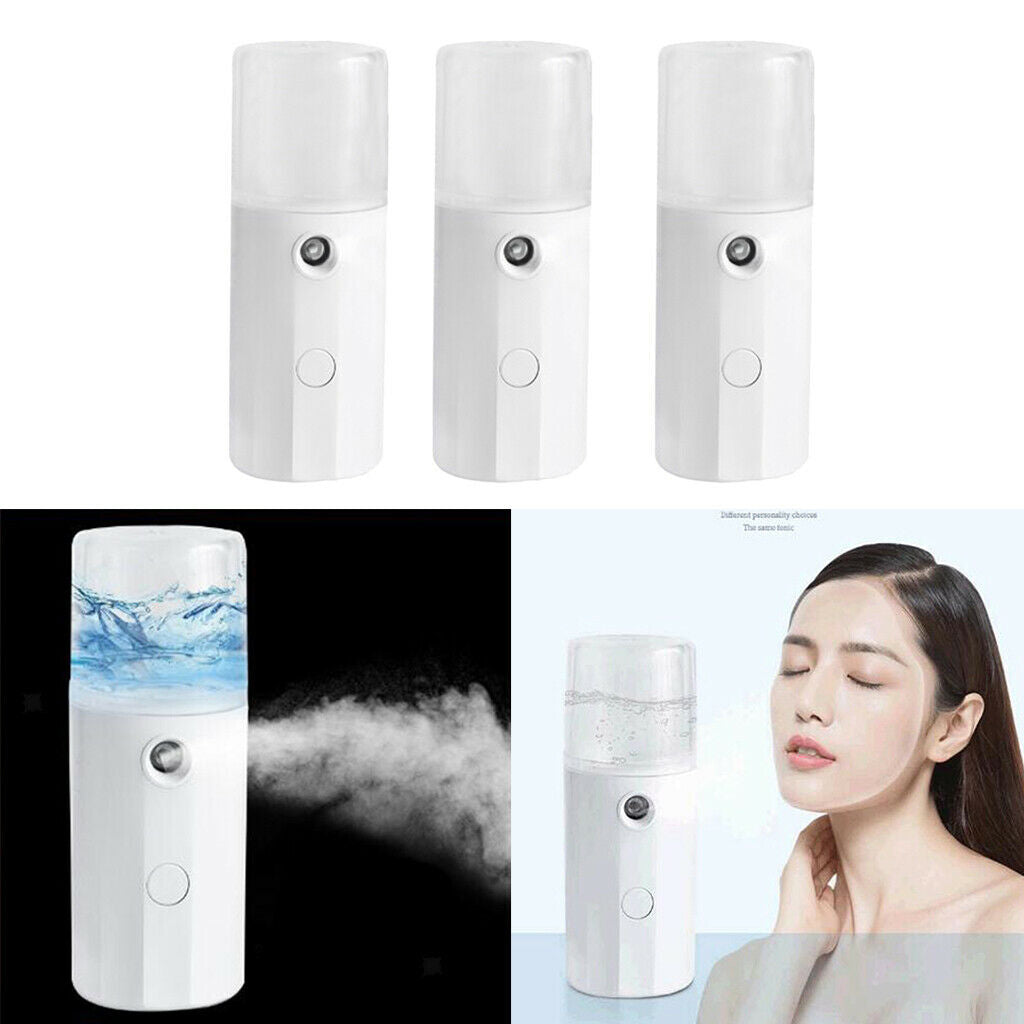 3x USB Nano Facial Mister 40ml Face Mist Sprayer Makeup Face Moisturizing