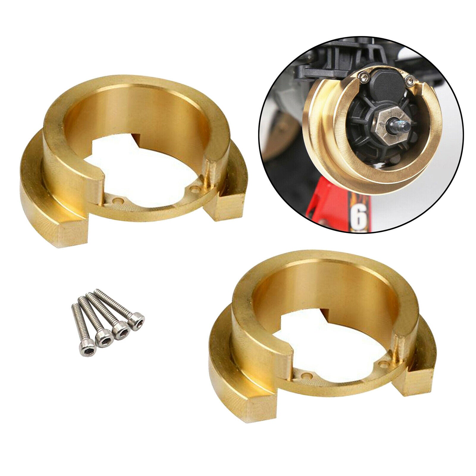 1 Pair Brass Counterweight for TRX4 1/10 Scale RC Rock Crawler Car Upgrades