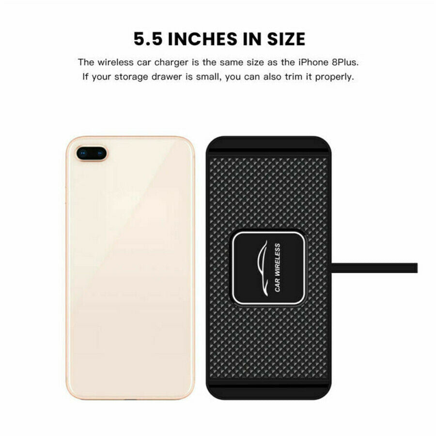 5W 7.5W 10W QI Wireless Charger Board Pad Non-slip Mat Phone Holder Universal