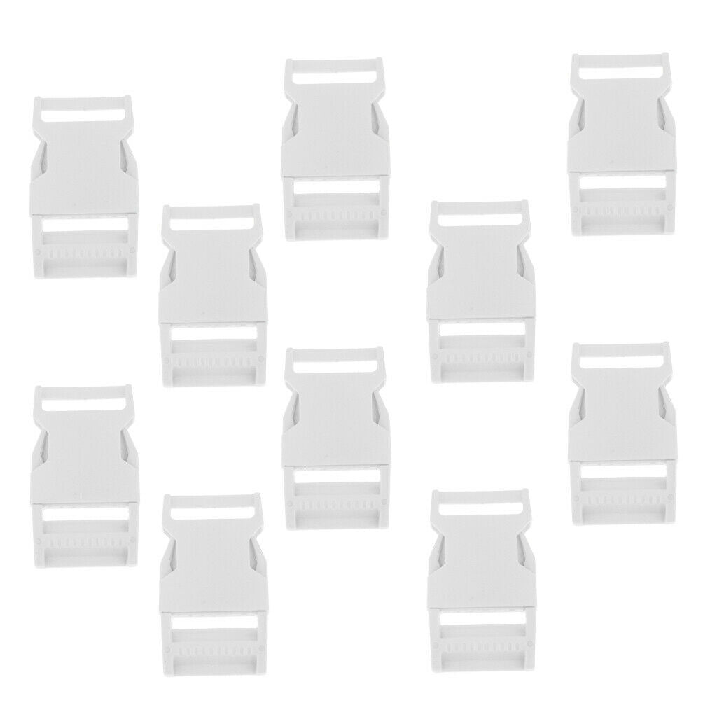 10pcs Plastic Side Release Buckle Backpack Straps Webbing Connect Clips Outdoors