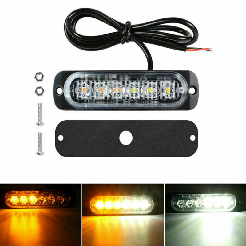 4Pcs Car Tow Truck Strobe 6 LED Light Emergency Hazard Flashing Warning Lights