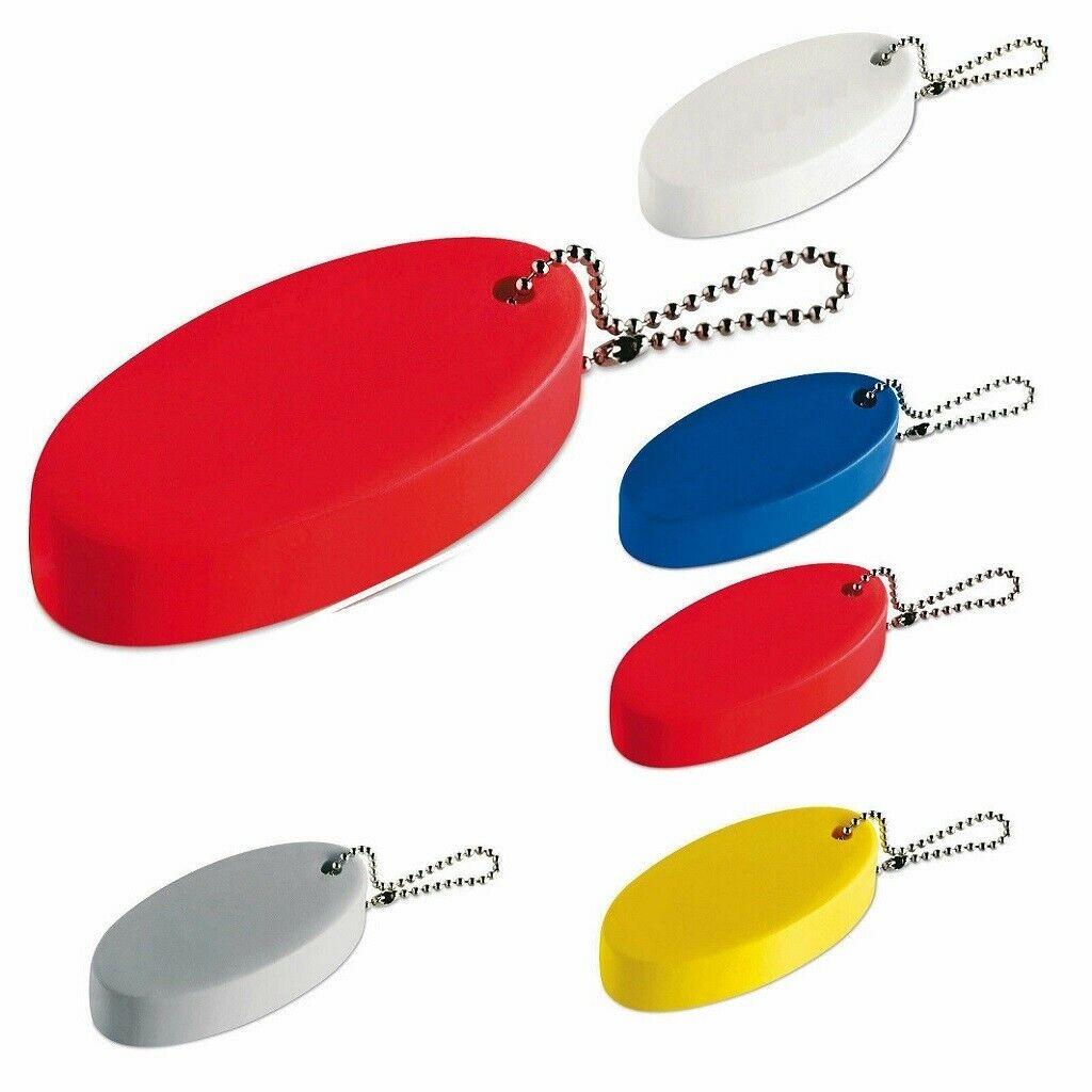 Lightweight Water Sports Floating Oval Keychain Water Key Float Buoy Red