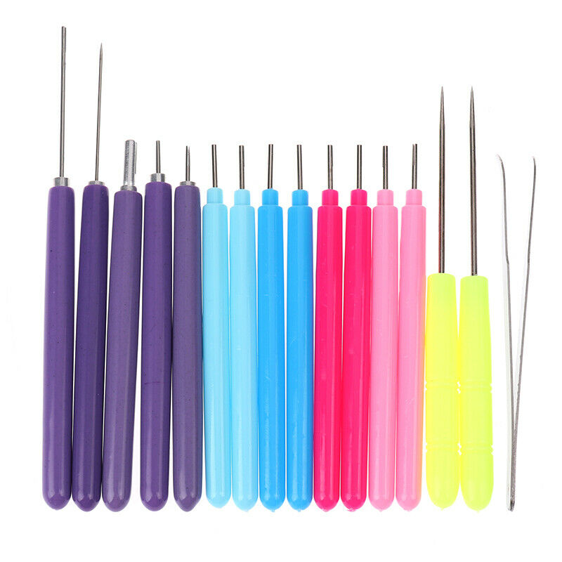 16Pcs Paper DIY Set Quilling Paper Tool Tweezer Needle Pins Slotted Pen ToolBDA