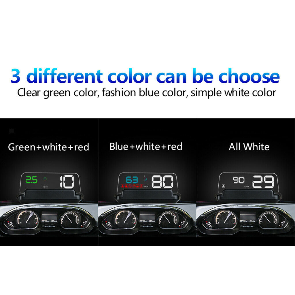 Car Head Up Display Car Hud Speed Projector Warning Alarm Mirror Projection