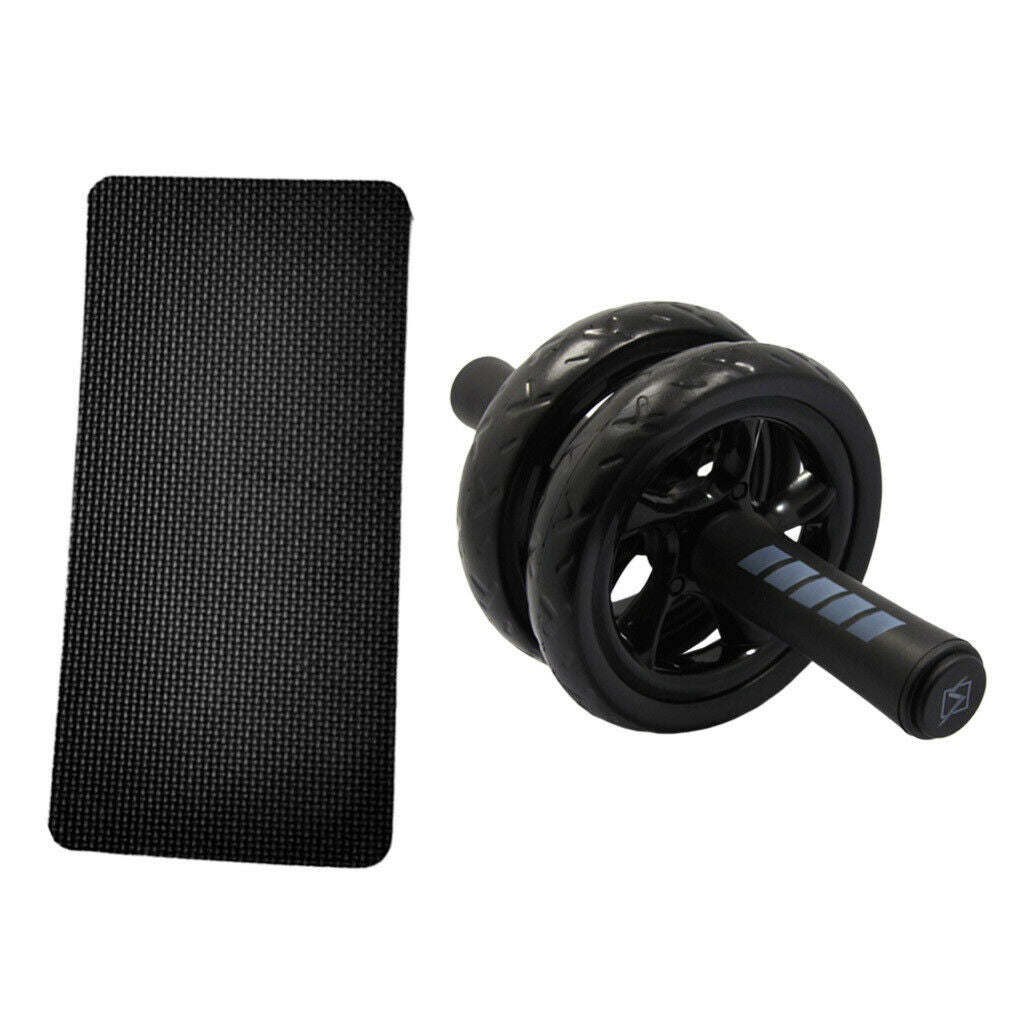 Ab Exercise Dual Wheel Roller Fitness Stomach Abdominal Core Training Gear