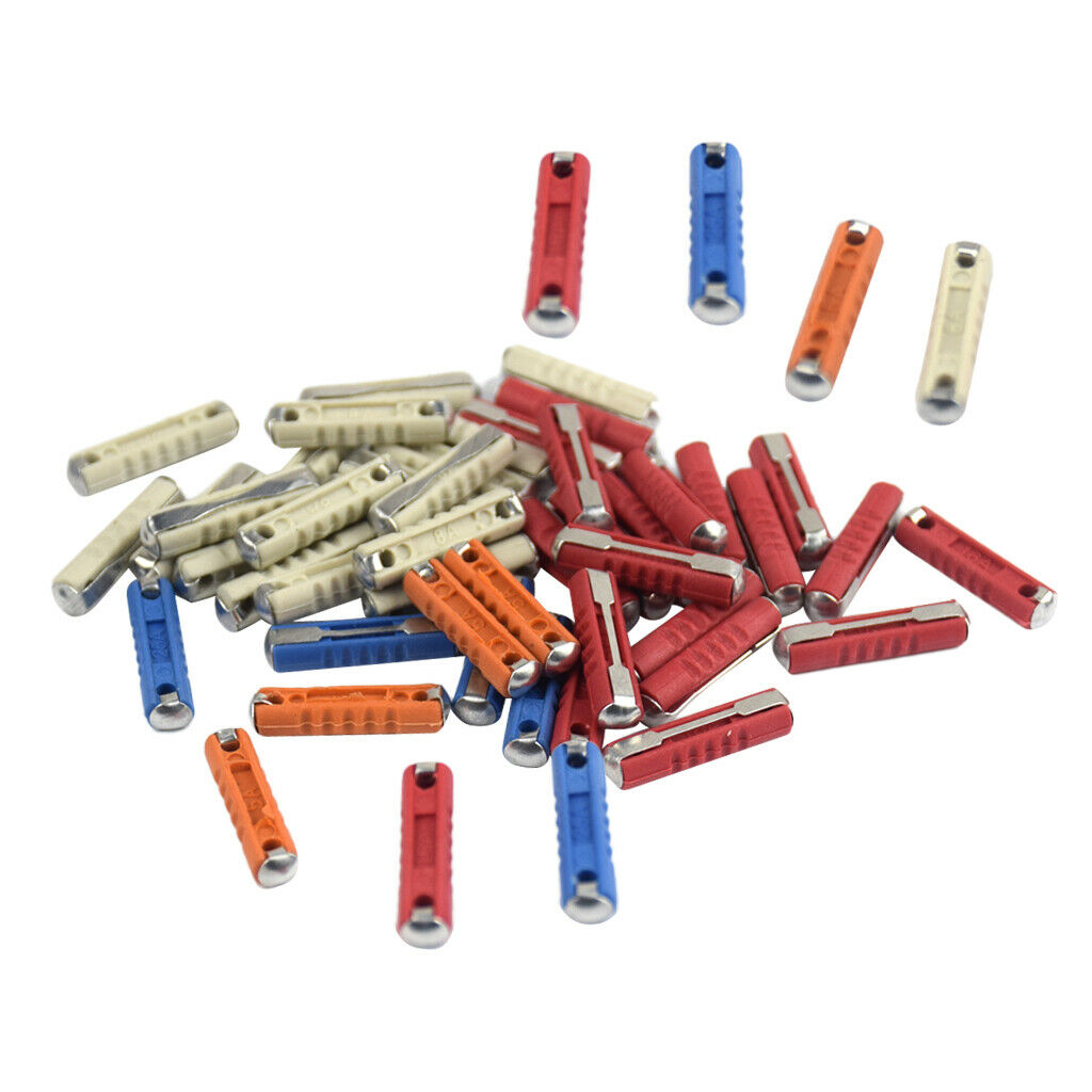 50x Continental Fuses Torpedo Ceramic Fuse 5,8,16 & 25 AMPS Car Boat Red