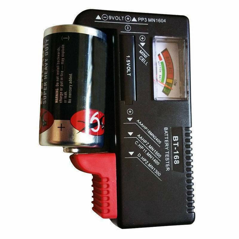 Universal AA/AAA/C/D 9V/1.5V BT-168 Button Cell Battery Volt Check Tester Tool