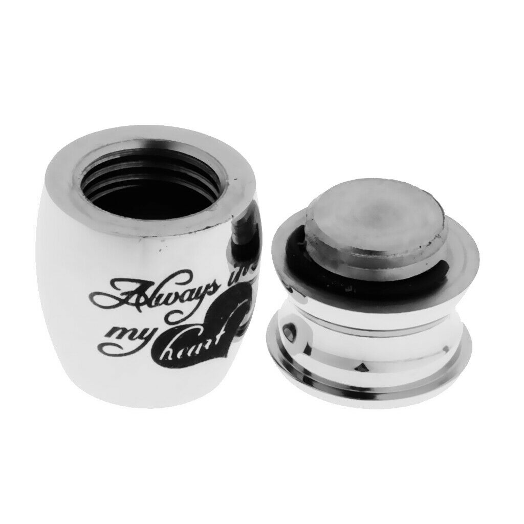 2pieces Stainless Steel Cremation Funeral Ash Container Holder Jewellery