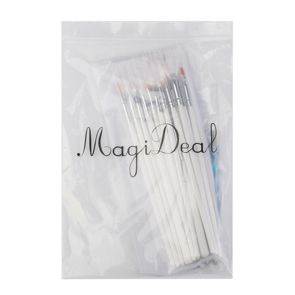 MagiDeal Nail Art Painting Brush Nail Dotting Drawing Polish Pen Set 20pcs