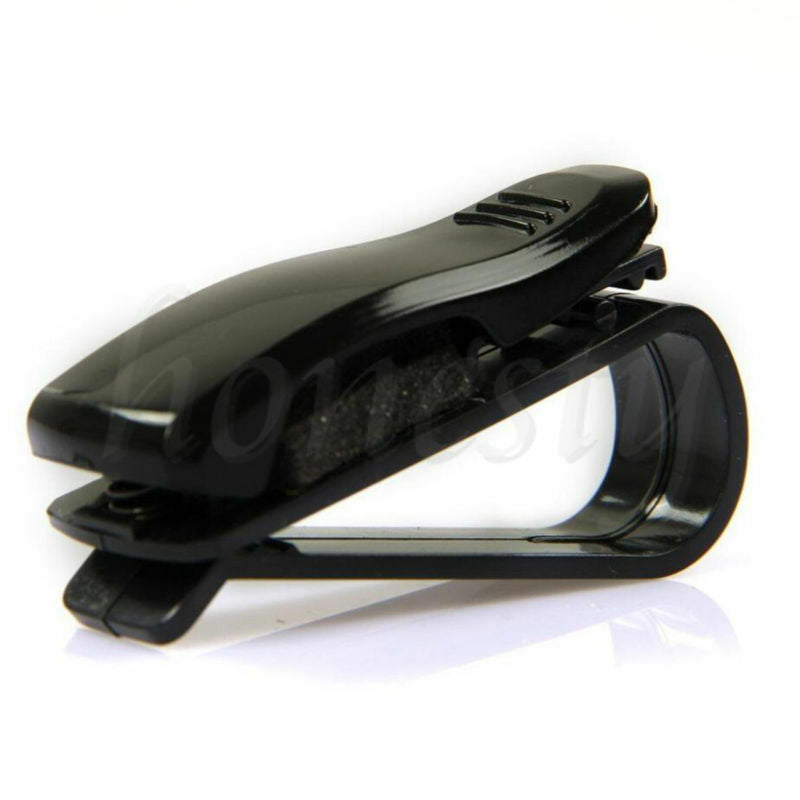 2X Car Auto Sun Visor Clip Holder For Reading Glasses Sunglasses Eyeglass Black