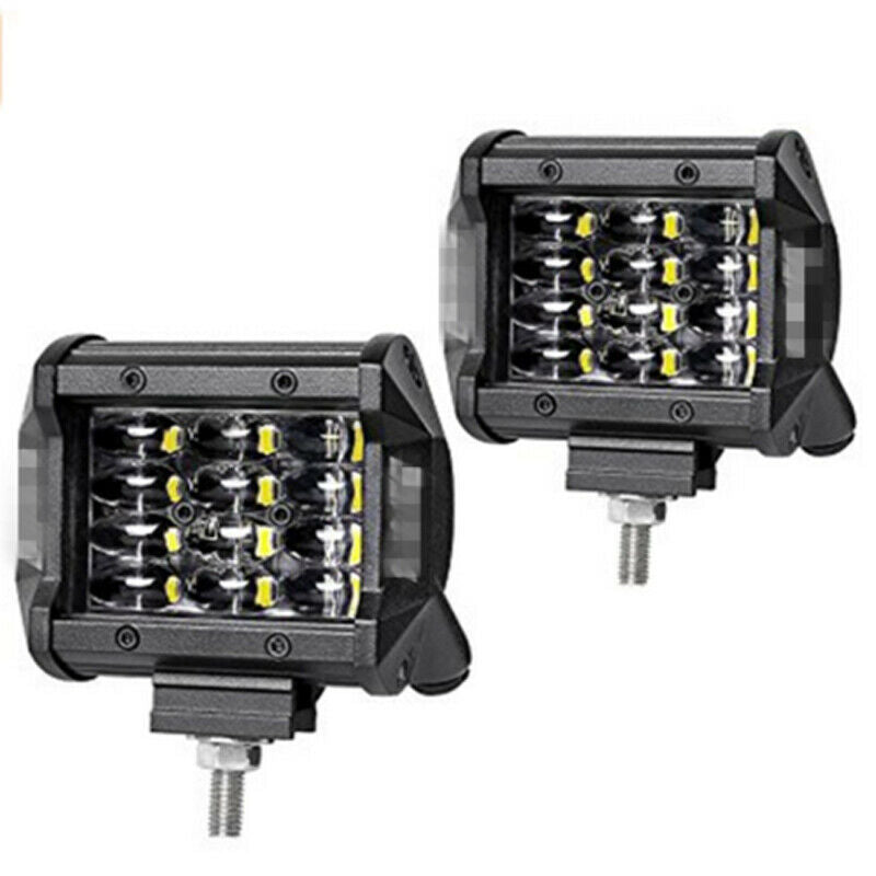 2PCS 4'' 72W LED Shooter Work Light Bar Flood Driving Fog fit for Offroad Trucks