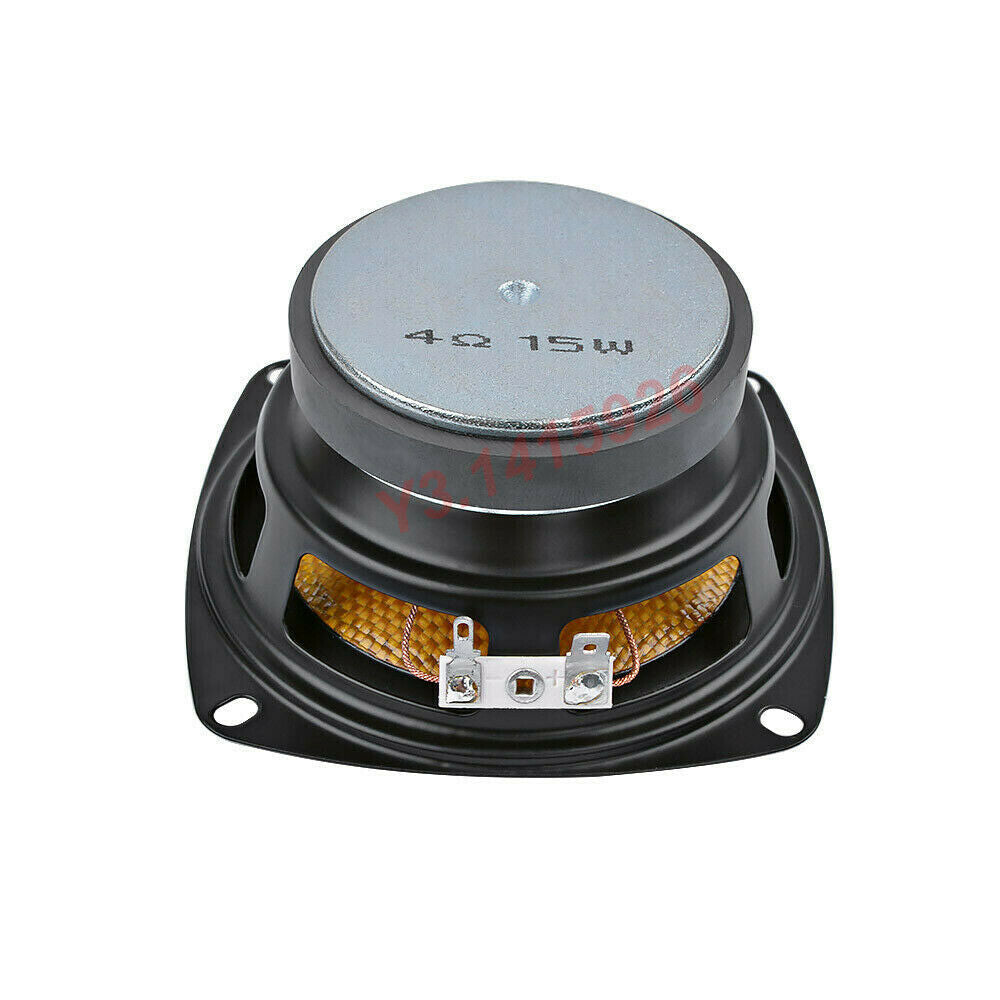 1Pc  4 inch Portable Speaker 4 Ohm 15W Bass Speaker DIY Multimedia Subwoofer New