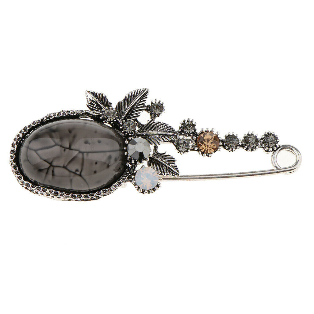 Stone Brooch Pin Women Girl Fashion Jewelry Clothes Accessory