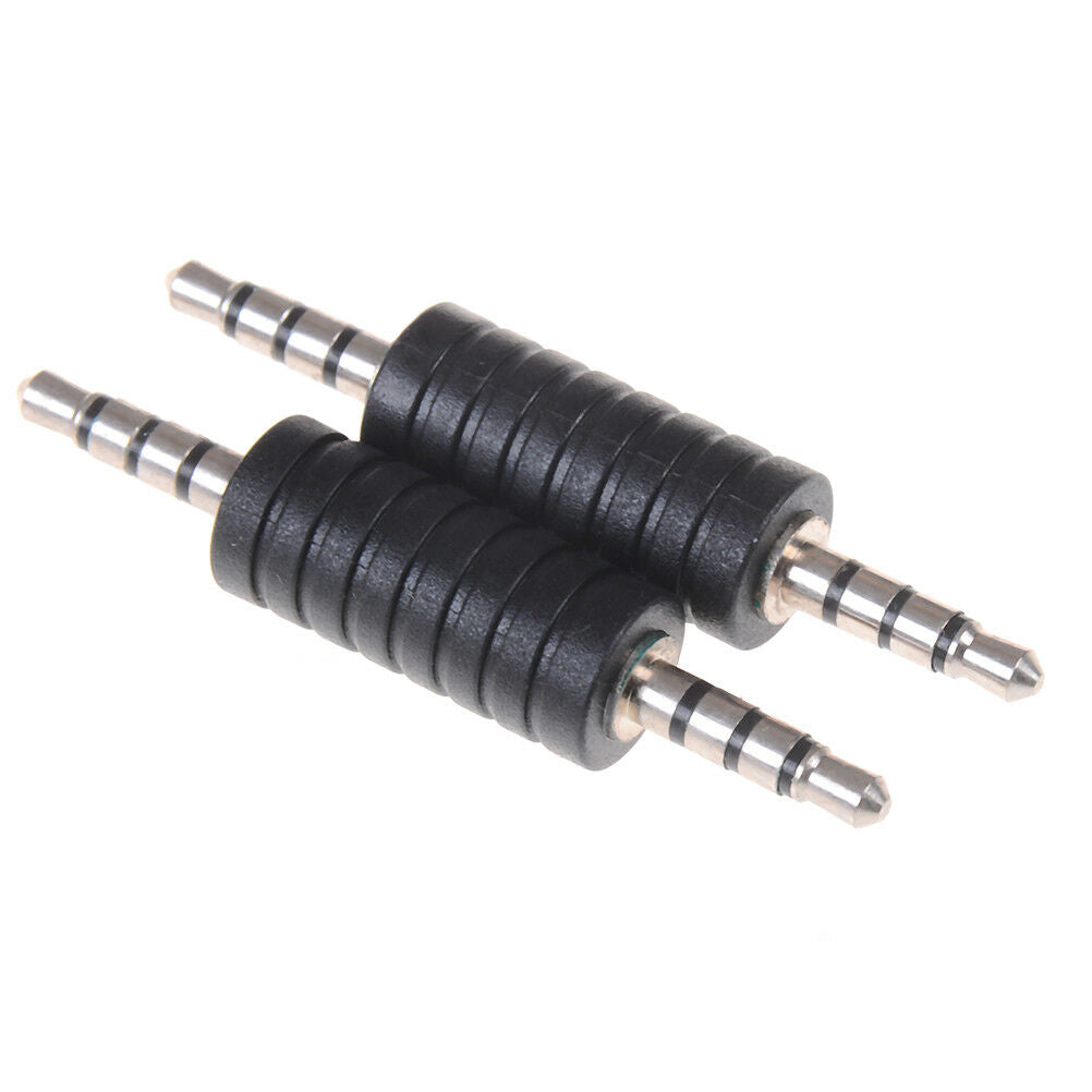2X 3.5mm stereo male to male jack audio plug connector/coupler adapter joi.l8