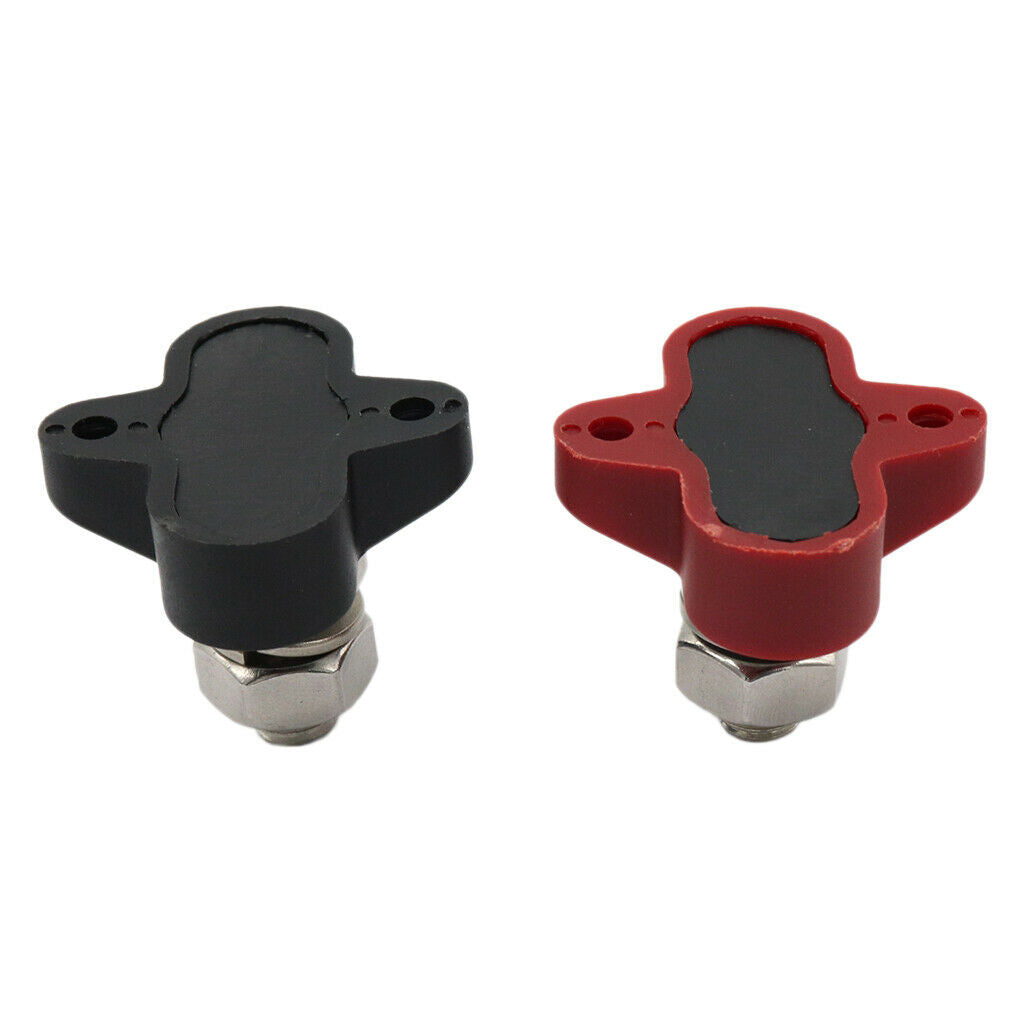 2x Junction Block Power Post Set Insulated Terminal Stud 3/8" Stainless