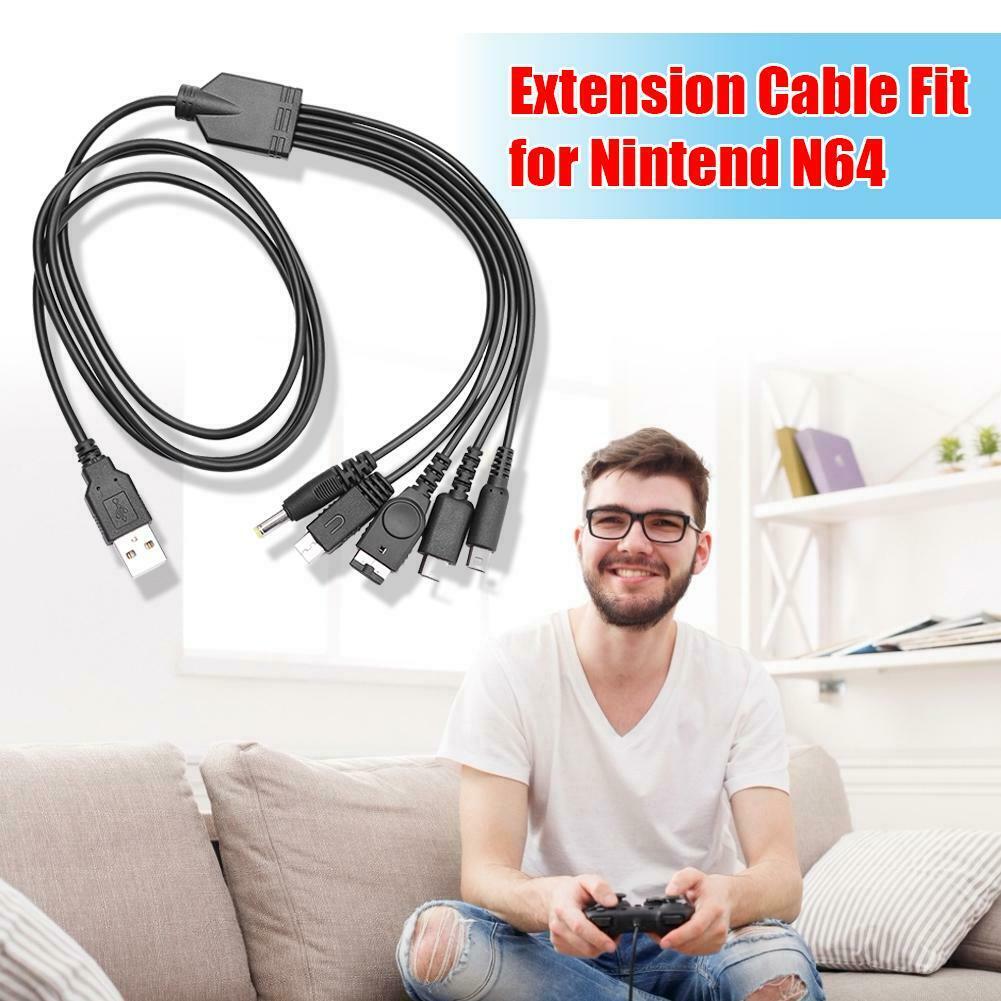 5 in 1 USB Charger Cable Fit for Nintend NEW 3DS XL NDS Lite NDSI LL WII U @