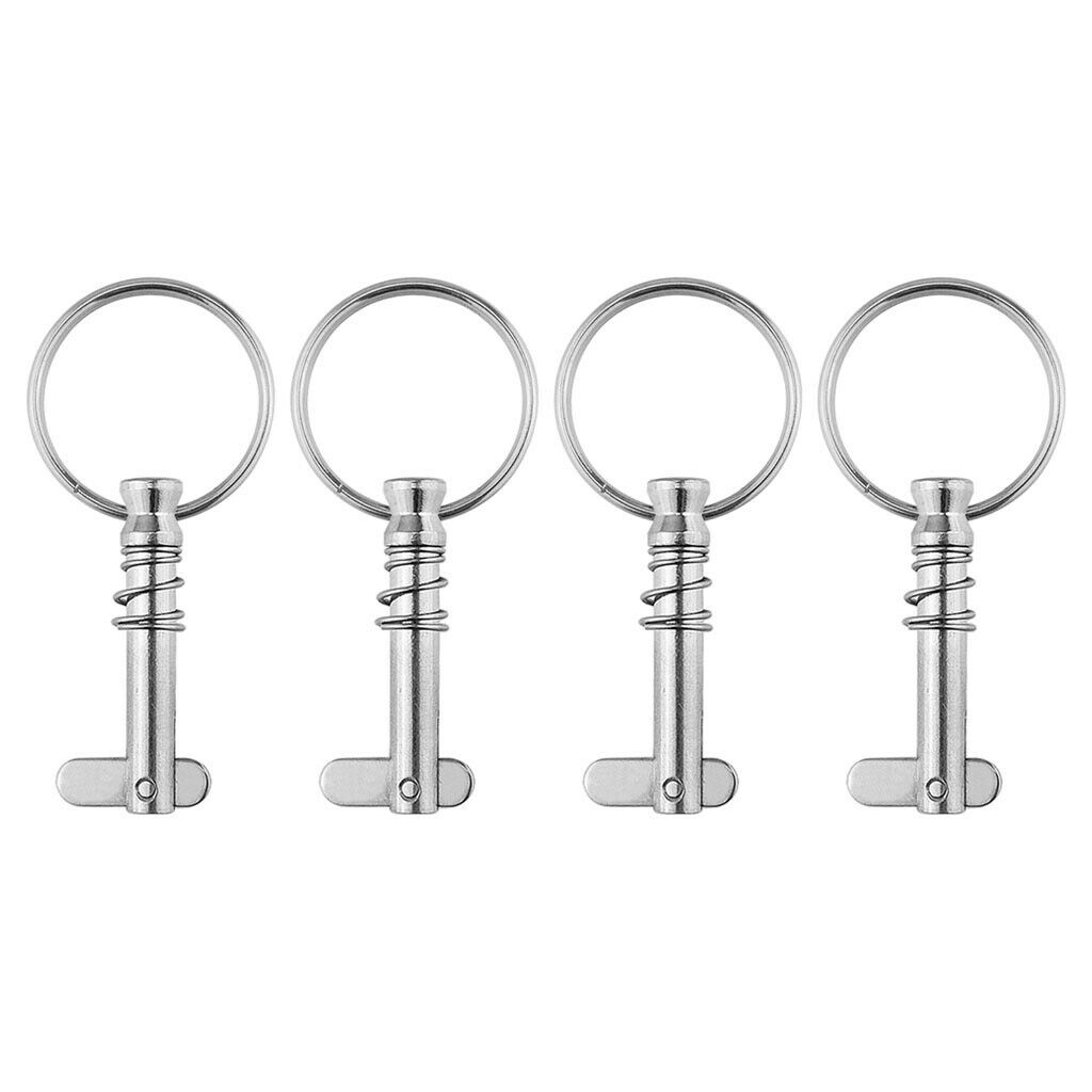 4x Quick Release Pin w/ Ring 6.3X40mm for Top Deck Hinge Marine Hardware