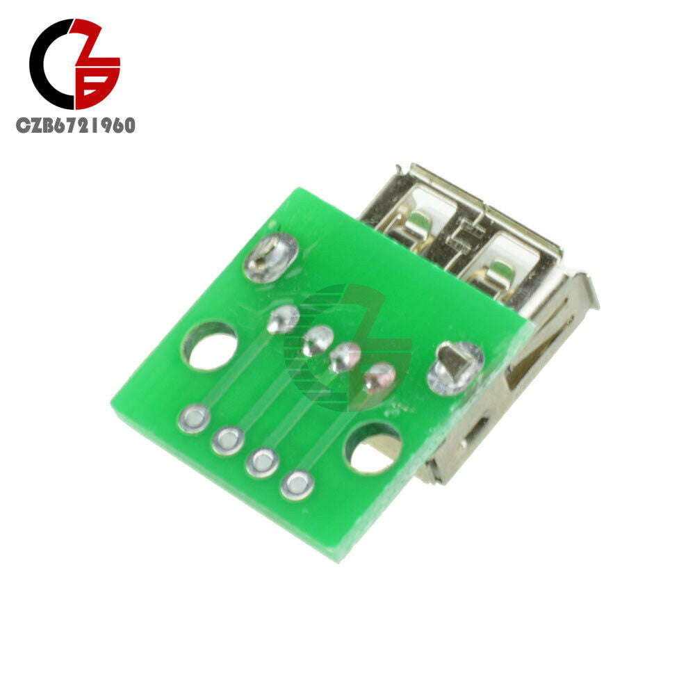 5PCS Female A Type USB to DIP 2.54MM PCB Board Adapter Converter for Arduino
