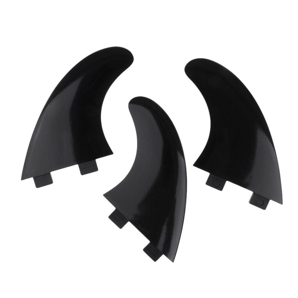 3pcs High-performance G5 Surf   Surfboard Thruster Fin for  Base Black