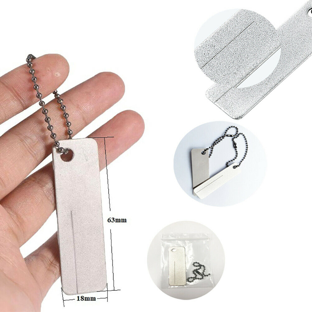 Sharpening Stone Ceramic Whetstone Portable Sharpener Tool for Camping Fishing