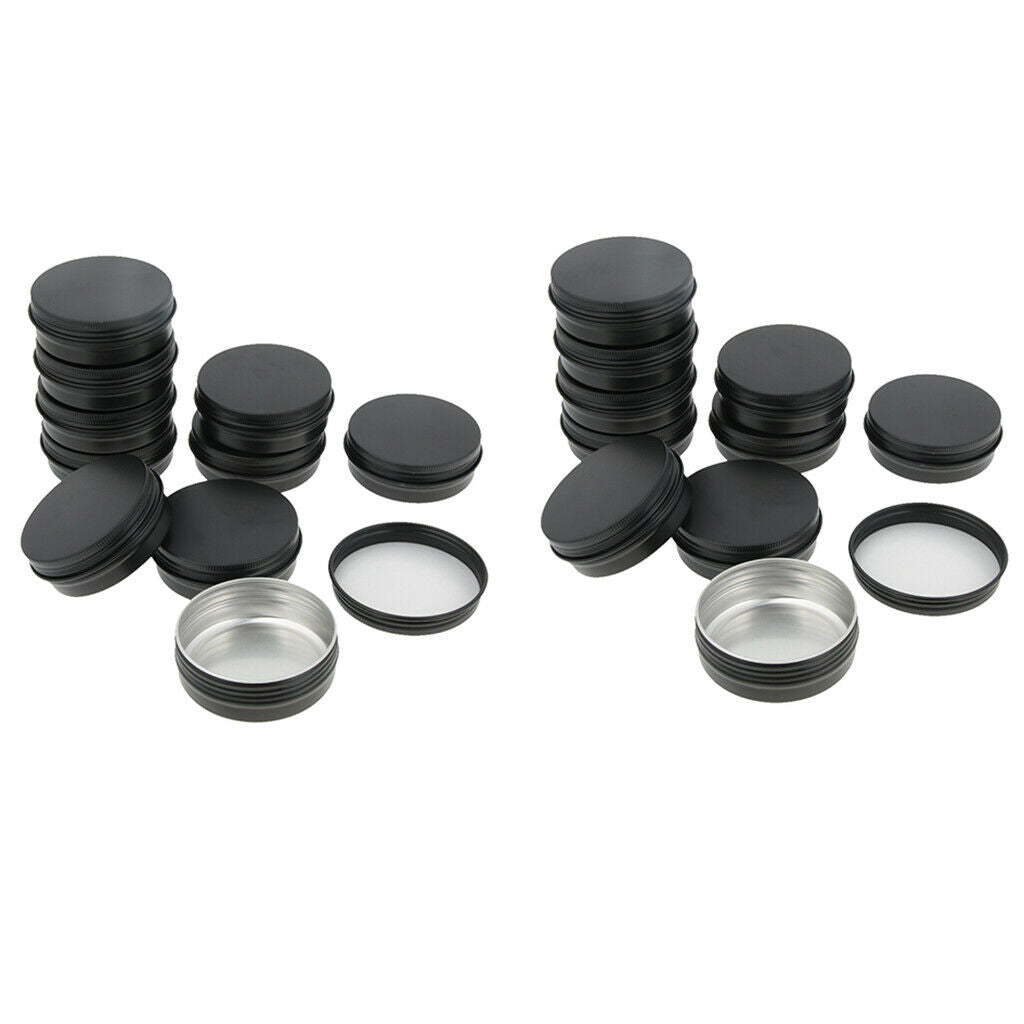 20 Pieces Empty Metal Cosmetic Containers Travel Tins Makeup Sample Jars 60g