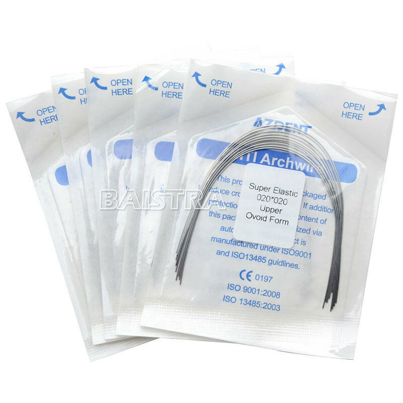 50Packs Orthodontic Dental Super Elastic Niti Rectangular Arch Wires 20*20 Upper