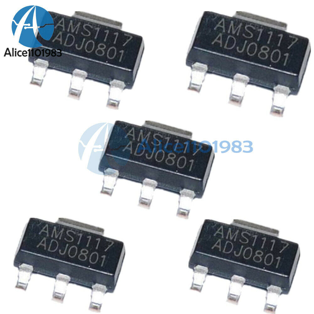 20PCS AMS1117-ADJ LM1117-ADJ AMS1117 LM1117 IC 1A SOT-223 Voltage Regulator