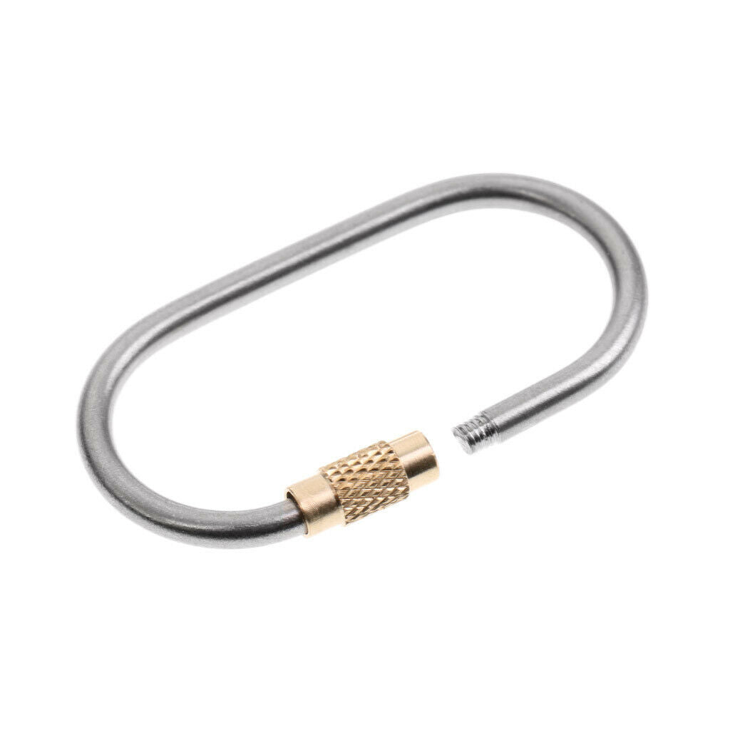 Small Screw Lock Carabiner Camping Climbing Hiking Backpack Key Chain Hook