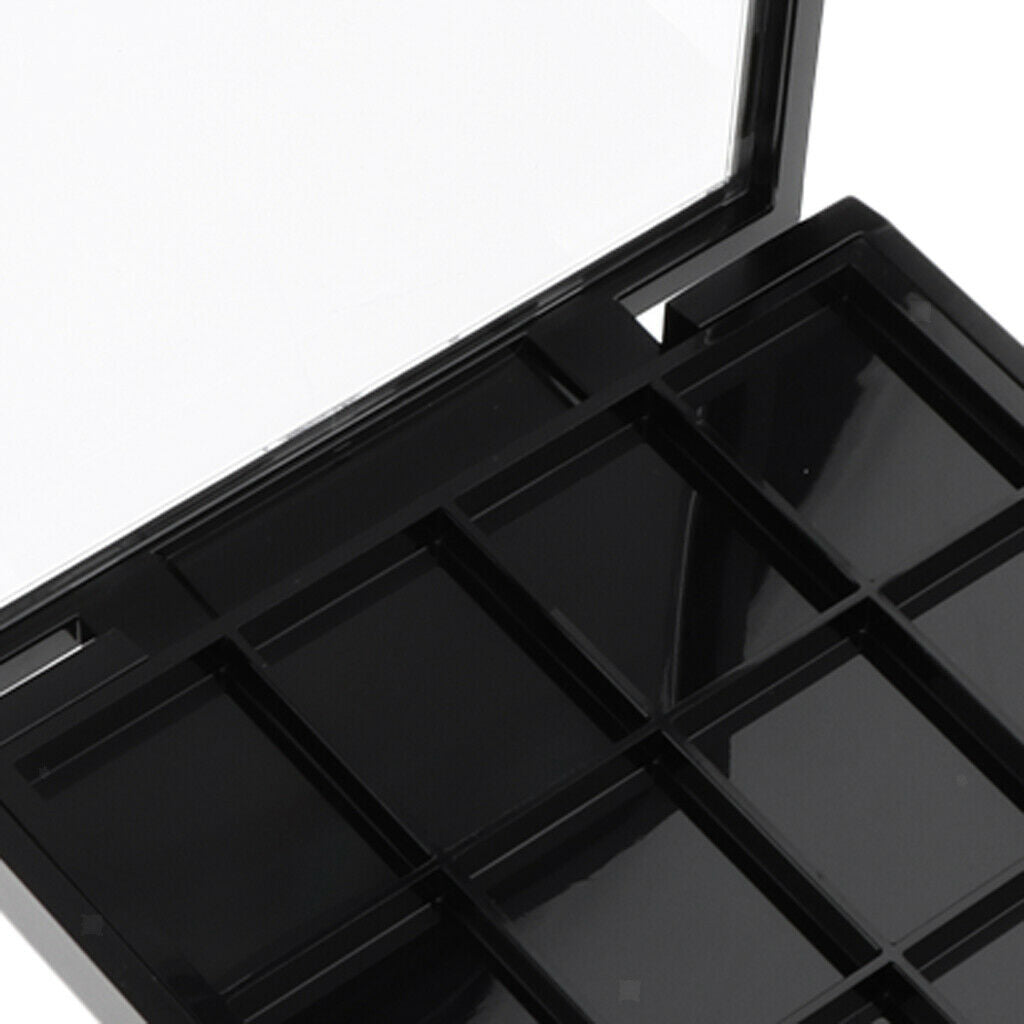 12 Grids Empty Eyeshadow Palette Box Tray for Concealer Lipstick Blush Black