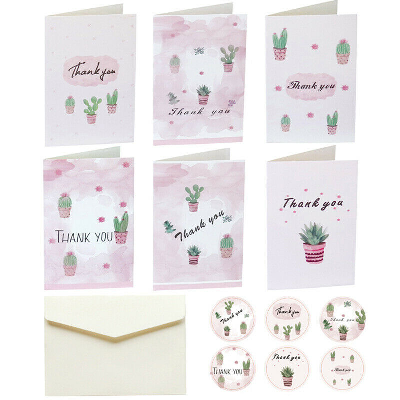 6Set Plant Thank you Cards Wedding Party Invitation Greeting Cards with E.l8