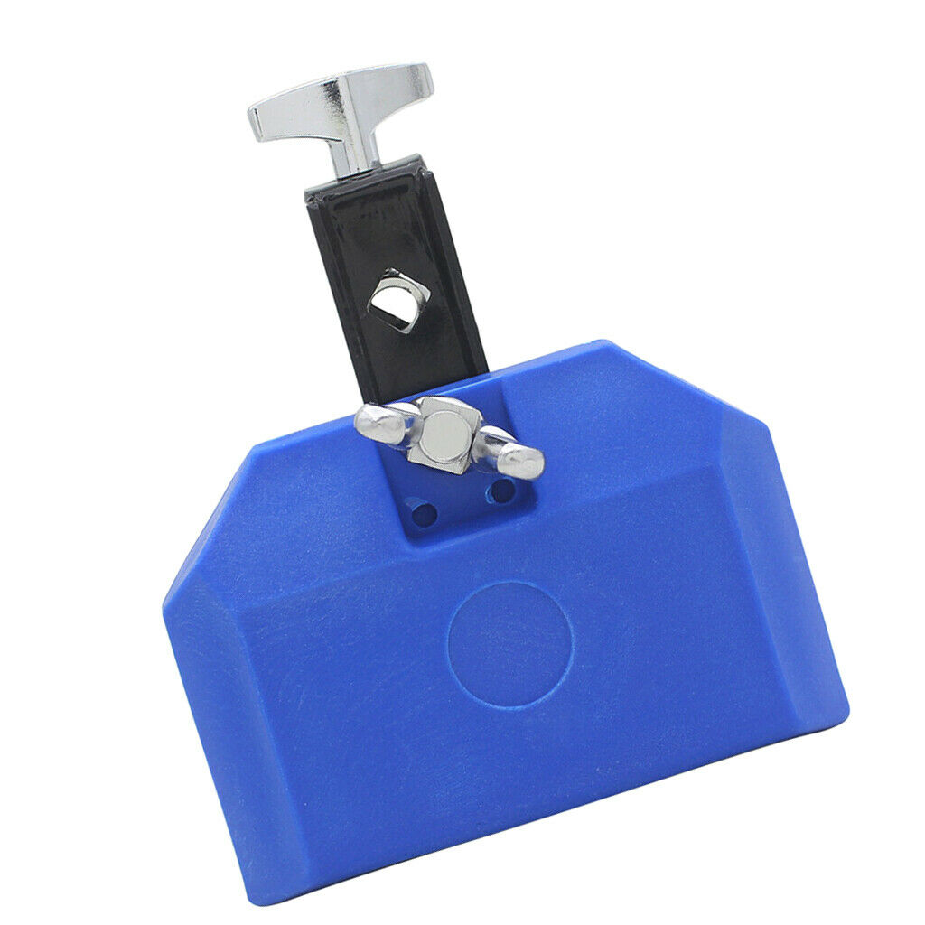 High Pitched Good Tone Easy Installation Plastic Blue Cowbell with Yellow Hammer