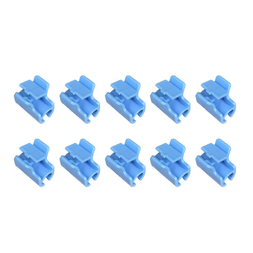 10Pcs Pipe Clamps for Fixing Greenhouse Film Netting Blue