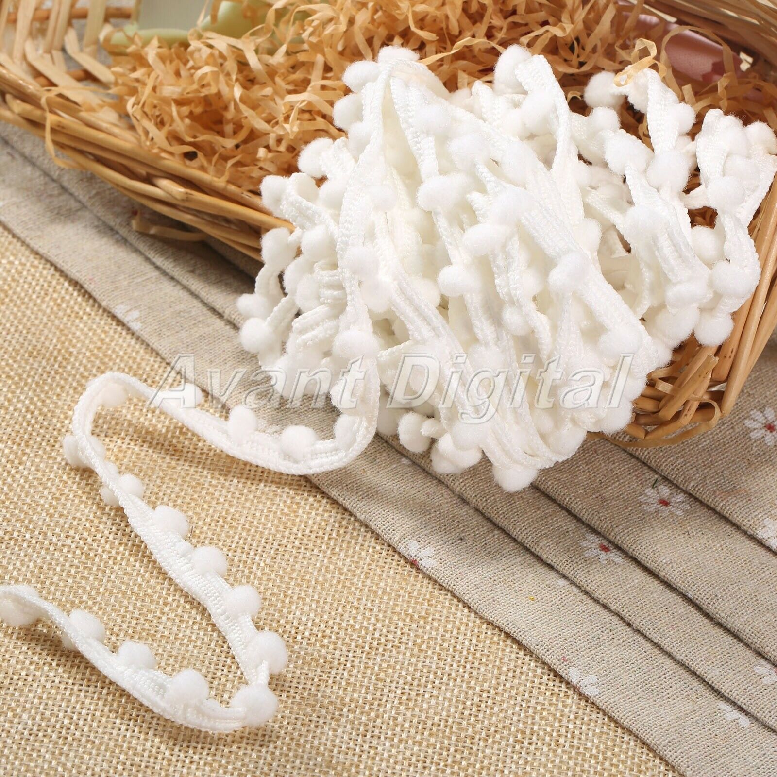 New Pom Pom mini Bobble Ball Fringe Braid Lace trimming for Crafting Sewing Hats