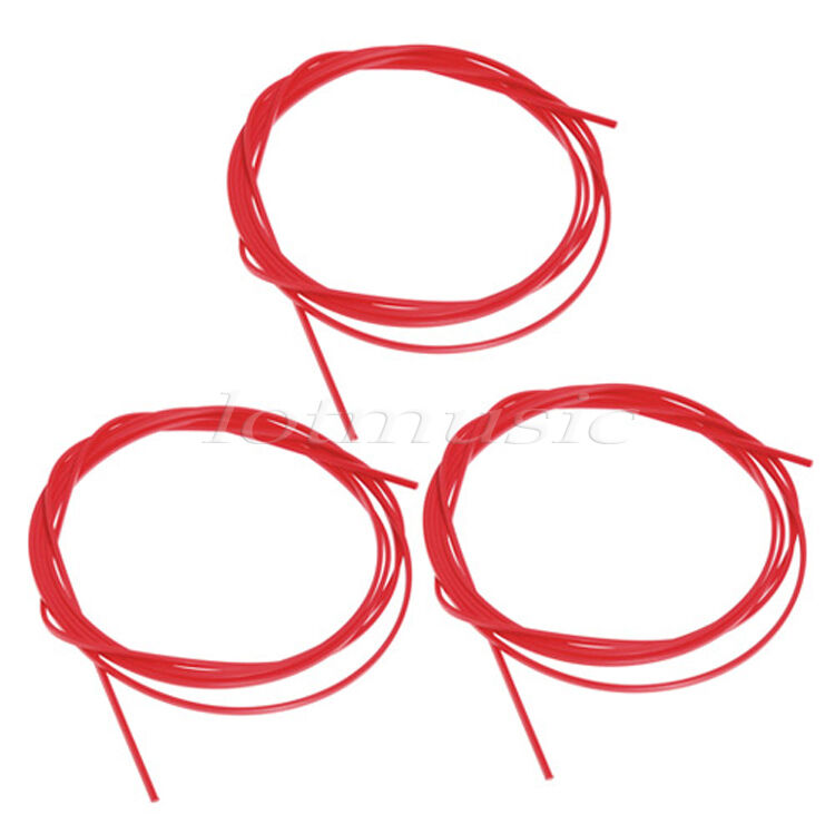 3 Pcs Red ABS Acoustic Classic Guitar Bindings Purfling Strips 1650 x 2 x 1.5mm