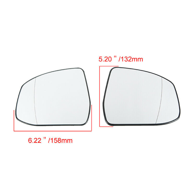 For Ford Mondeo IV 2007-2010 Pair Door Wing Rearview Mirror Glass Heating White