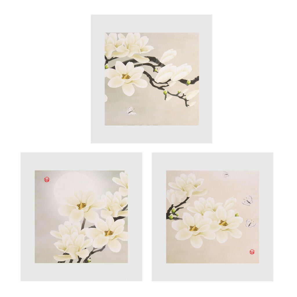 3 Panels DIY Canvas Decorative Wall Paintings Orchid Print Picture Set 30cm