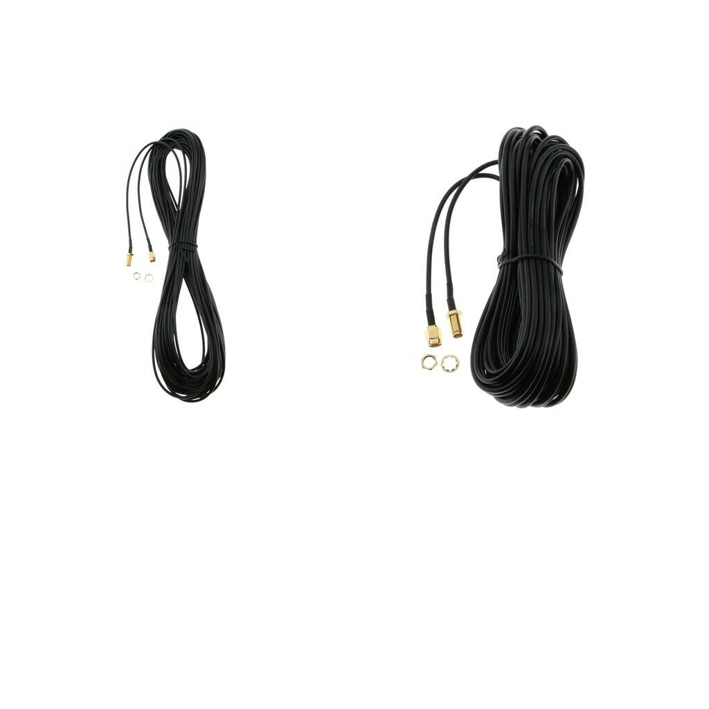 2Piece RP-SMA Male to Female Wifi Antenna Adapter Extension Cable#2