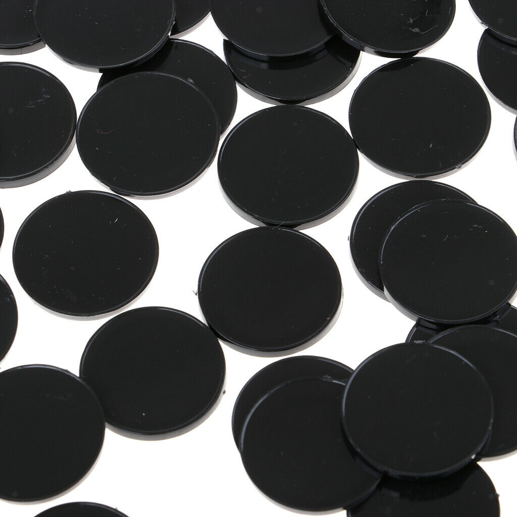 20 pcs. 22mm plastic black round base display holder for anime figures