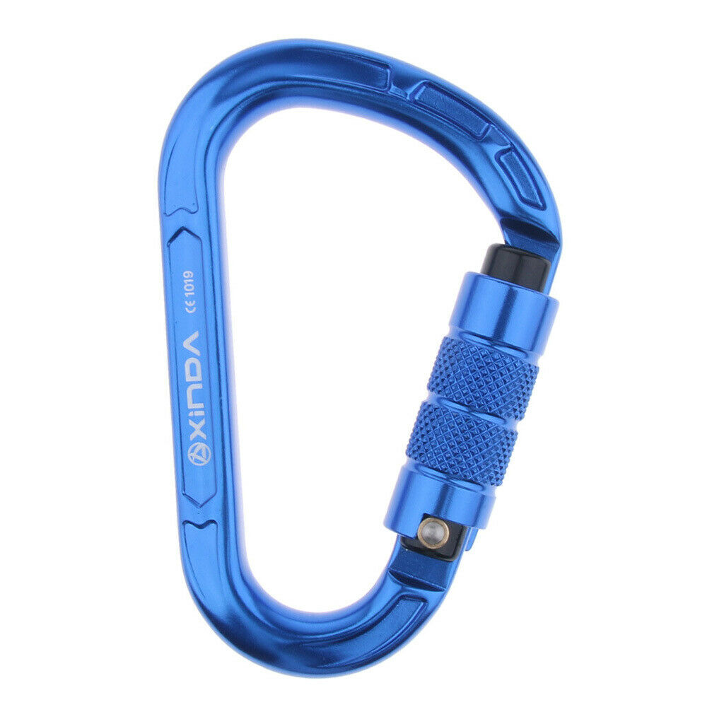22KN Screw Gate Auto Locking Carabiner Quickdraw for Climbing Rappelling Auto