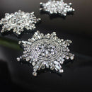 1Pc Beaded Snowflake Patches Sew on Applique Clothing Jacket Bag Decor Badge DIY