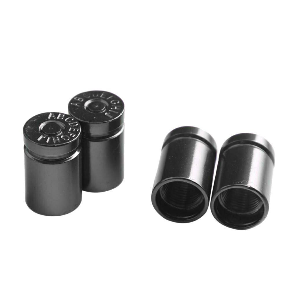Pack of 4 Aluminum Alloy Car Truck Bicycle Tire Stem Valve Caps Dust Covers