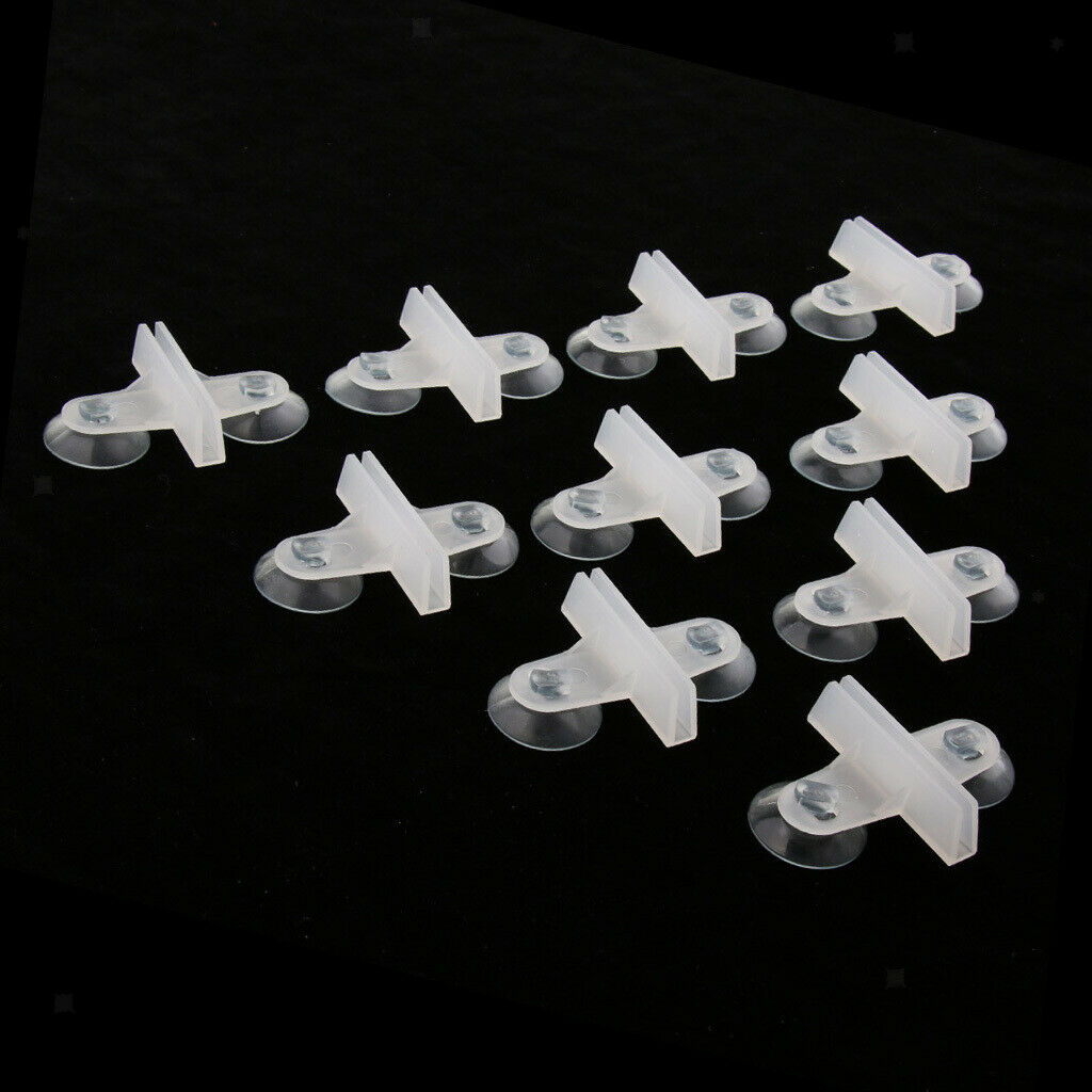 10pcs Aquarium Tank Suction Cup Divider Holder Clear Plastic for Breeding