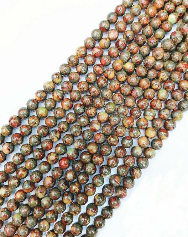 1 Strand 8mm Brown Red Calcite Round Ball Loose Beads 15.5inch DIY Craft HH7611